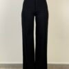 pantalone dritto zampa nero stretto