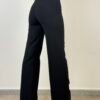 pantalone dritto zampa nero stretto
