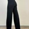 pantalone dritto zampa nero stretto