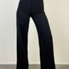 pantalone dritto zampa nero stretto