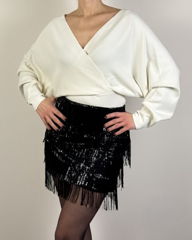 Gonna Mini Frange Paillettes HAVEONE